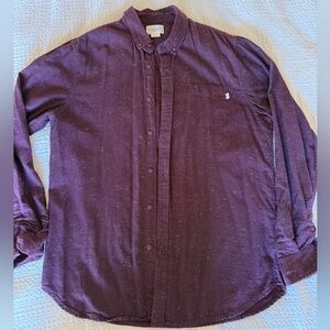 Obey Dark Purple Casual Button Down Shirt